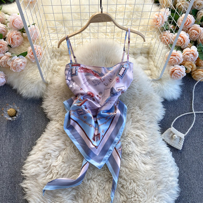 Πολύχρωμο γυναικείο  αμάνικο μπλουζάκι με λεπτά λουράκια - διάφορα μοντέλα