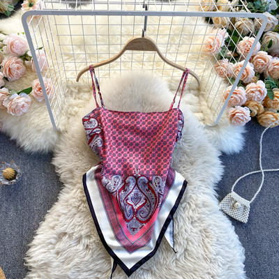 Πολύχρωμο γυναικείο  αμάνικο μπλουζάκι με λεπτά λουράκια - διάφορα μοντέλα