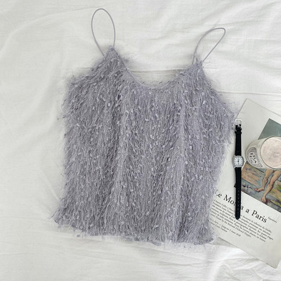 Μοντέρνα γυναικεία μπλούζα με λεπτά λουράκια  σε διάφορα χρώματα