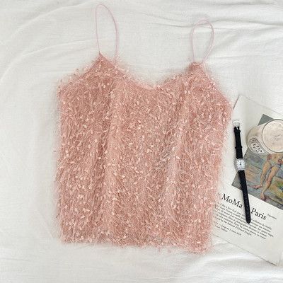 Μοντέρνα γυναικεία μπλούζα με λεπτά λουράκια  σε διάφορα χρώματα