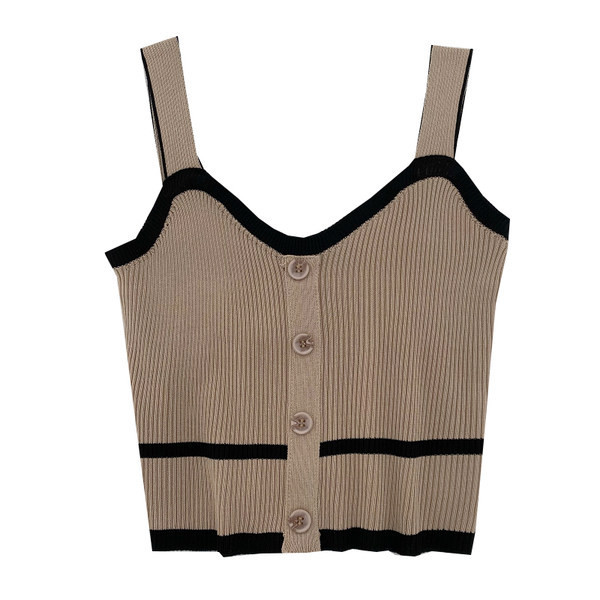 Model nou de maiou de damă tricotat cu nasturi