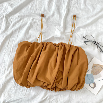 Καθημερινή κοντή γυναικεία αμάνικι μπλούζα με τιραντάκια σε διάφορα χρώματα