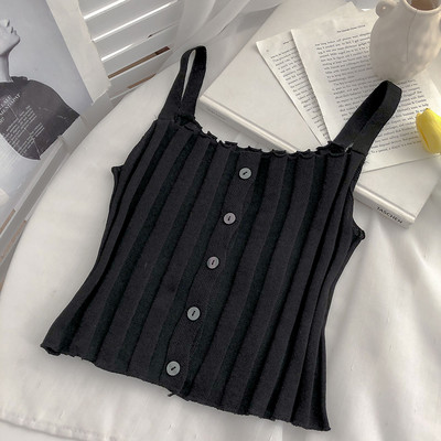 Maiou zilnic cu nasturi și bretele subțiri