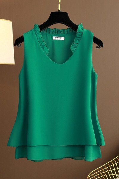 Naiste elegantne V-kaelusega topp