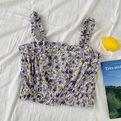 Γυναικεία  αμάνικι μπλούζα καρό σε διάφορα χρώματα