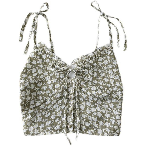 Maieu modern de damă cu cravate și motive florale