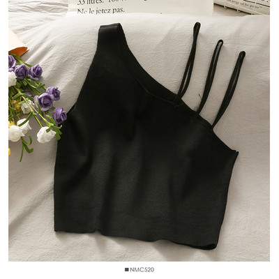 Καθημερινή γυναικεία μπλούζα με λεπτά και φαρδιά τιραντάκια