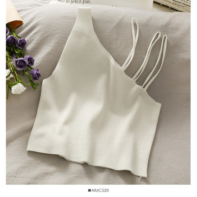 Καθημερινή γυναικεία μπλούζα με λεπτά και φαρδιά τιραντάκια