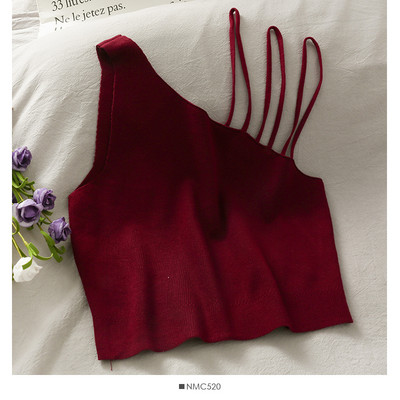 Καθημερινή γυναικεία μπλούζα με λεπτά και φαρδιά τιραντάκια