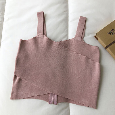 Γυναικεία αμάνικι μπλούζα με φερμουάρ σε διάφορα χρώματα