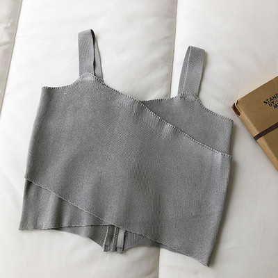 Γυναικεία αμάνικι μπλούζα με φερμουάρ σε διάφορα χρώματα