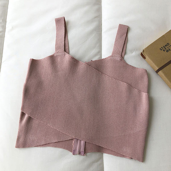 Γυναικεία αμάνικι  μπλούζα με φερμουάρ σε διάφορα χρώματα