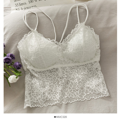 Maieu casual dama cu bretele subtiri si dantela