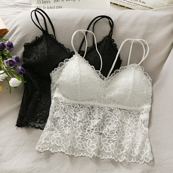 Maieu casual dama cu bretele subtiri si dantela