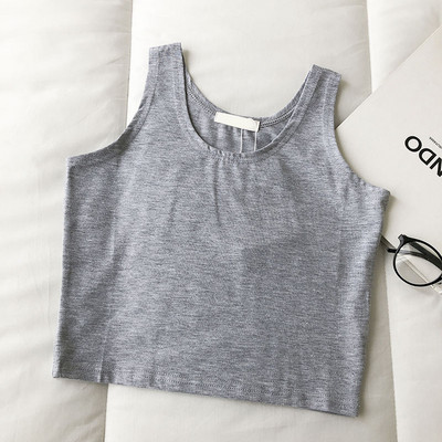 Γυναικεία αθλητική αμάνικι μπλούζα με στρογγυλή λαιμόκοψη