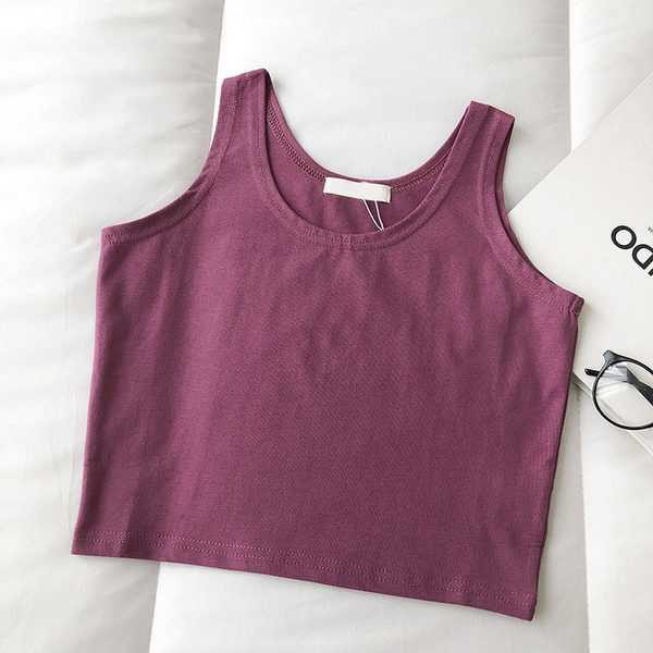 Γυναικεία αθλητική αμάνικι μπλούζα με στρογγυλή λαιμόκοψη