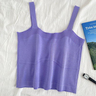 Καθημερινή γυναικεία πλκτή αμάνικι μπλούζα σε διάφορα χρώματα