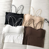 Καθημερινό μοντέρνο γυνικείο αμάνικο κλασικό μοντέλο με λεπτά τιραντάκια 