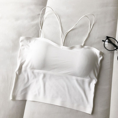 Καθημερινό μοντέρνο γυνικείο αμάνικο κλασικό μοντέλο με λεπτά τιραντάκια 