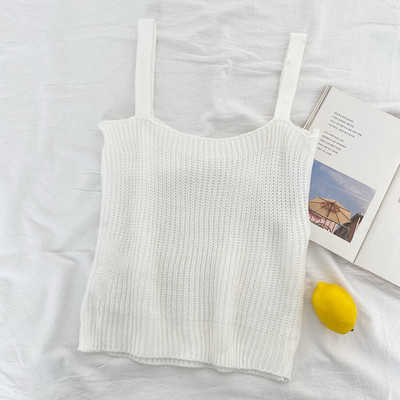 Sieviešu trikotāžas tops ar lencītēm vairākās krāsās