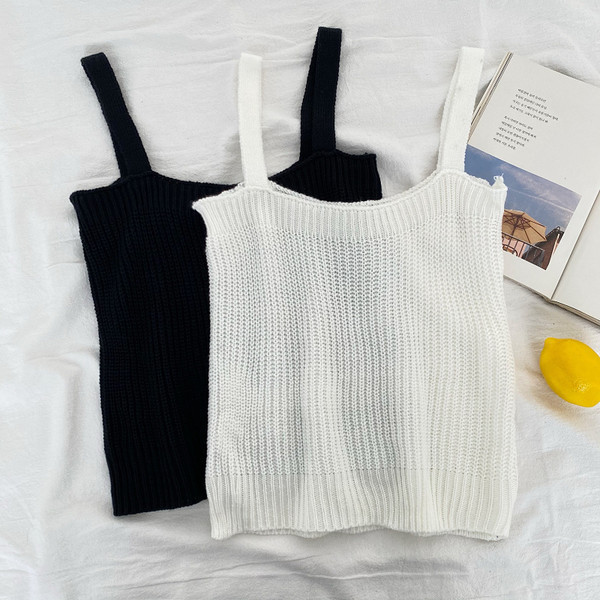 Sieviešu trikotāžas tops ar lencītēm vairākās krāsās