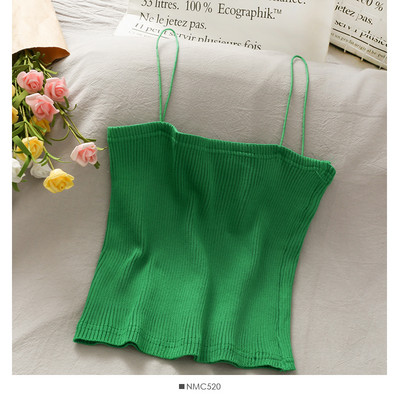 Ženska majica bez rukava na tanke naramenice