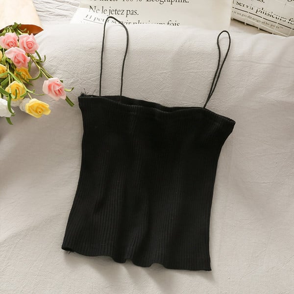 Ženska majica bez rukava na tanke naramenice