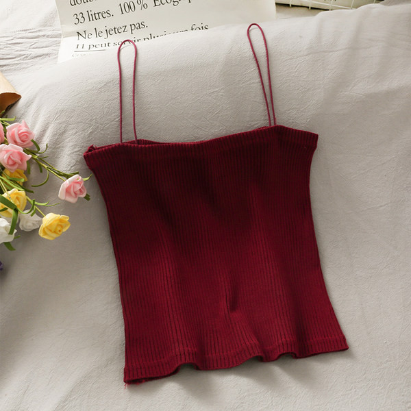 Ženska majica bez rukava na tanke naramenice