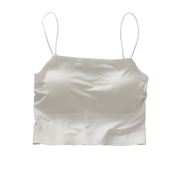 Ženska kratka majica na tanke naramenice u bijeloj i crnoj boji