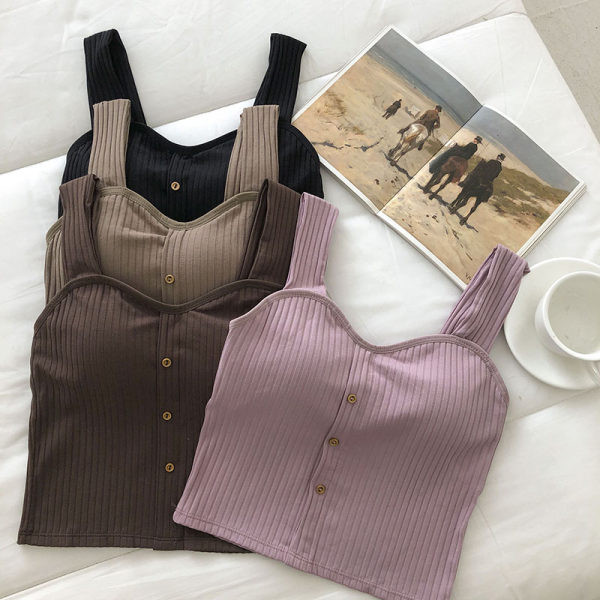 Νέο μοντέλο γυναικείο ελαστικό  αμάνικο με κουμπιά