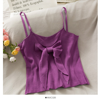 Ženska moderna majica bez rukava s trakom i tankim naramenicama