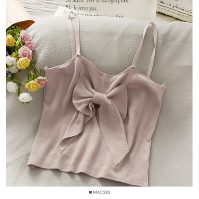 Ženska moderna majica bez rukava s trakom i tankim naramenicama