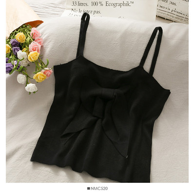 Ženska moderna majica bez rukava s trakom i tankim naramenicama