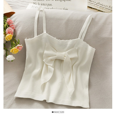 Ženska moderna majica bez rukava s trakom i tankim naramenicama