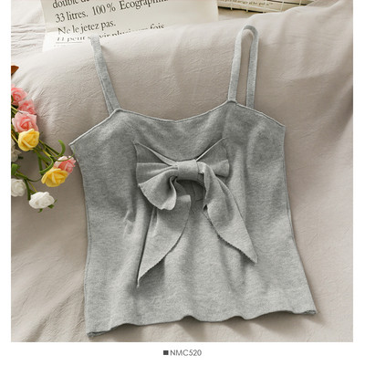 Ženska moderna majica bez rukava s trakom i tankim naramenicama