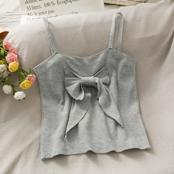 Ženska moderna majica bez rukava s trakom i tankim naramenicama
