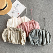 Γυναικεία μπλούζα με λεπτά τιραντάκια και ελαστικό