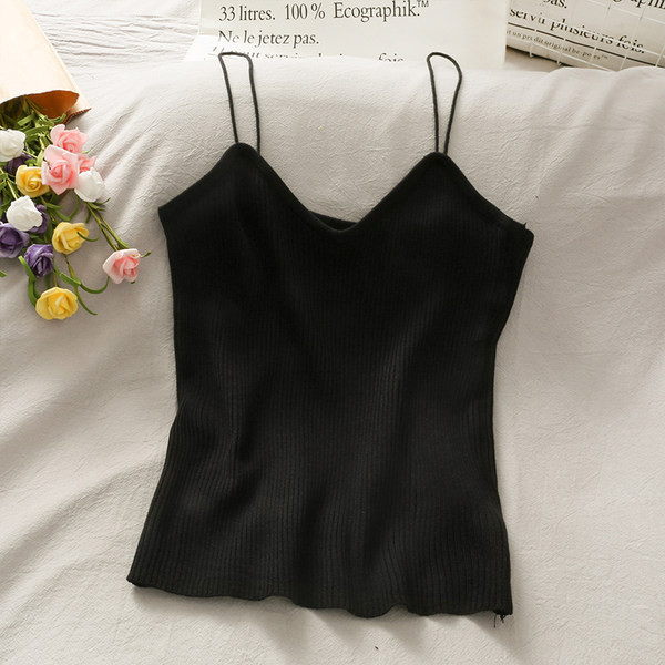 Μοντέρνο γυνικείο αμάνικο κλασικό μοντέλο με λεπτά τιραντάκια  