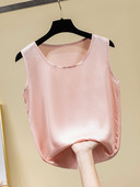 Ženski satenski top s o-izrezom