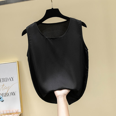 Ženski satenski top s o-izrezom