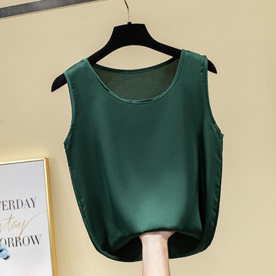 Ženski satenski top s o-izrezom