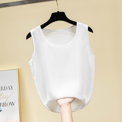 Ženski satenski top s o-izrezom