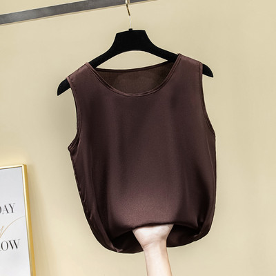 Ženski satenski top s o-izrezom