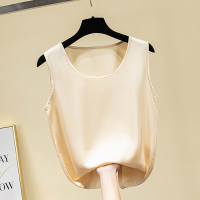 Ženski satenski top s o-izrezom