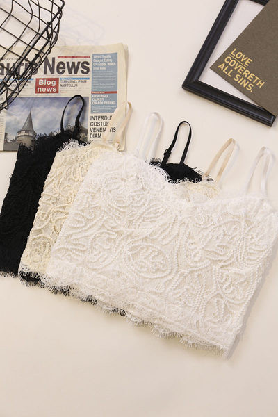 Maieu modern cu dantelă și bretele subțiri