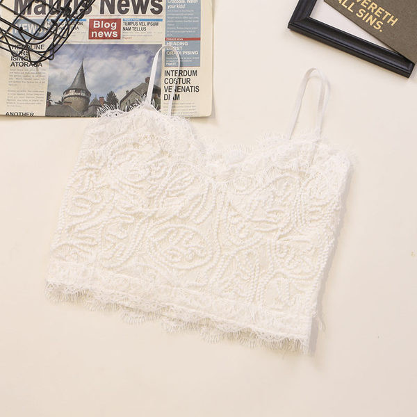 Maieu modern cu dantelă și bretele subțiri