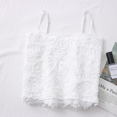 Novi model ženske majice bez rukava na tanke naramenice u bijeloj i crnoj boji