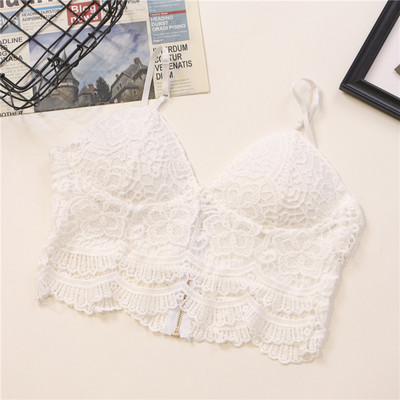 Ženski čipkani bustier s tankim naramenicama