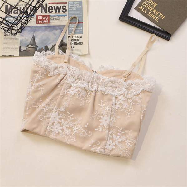 Moderni ženski poprsje s patentnim zatvaračem i čipkom