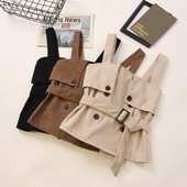 Novi model ženske majice bez rukava na dugmad i pojas